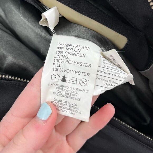 FERA‎ Noir Black Thermolite black hooded coat size 8 medium - Picture 4 of 6